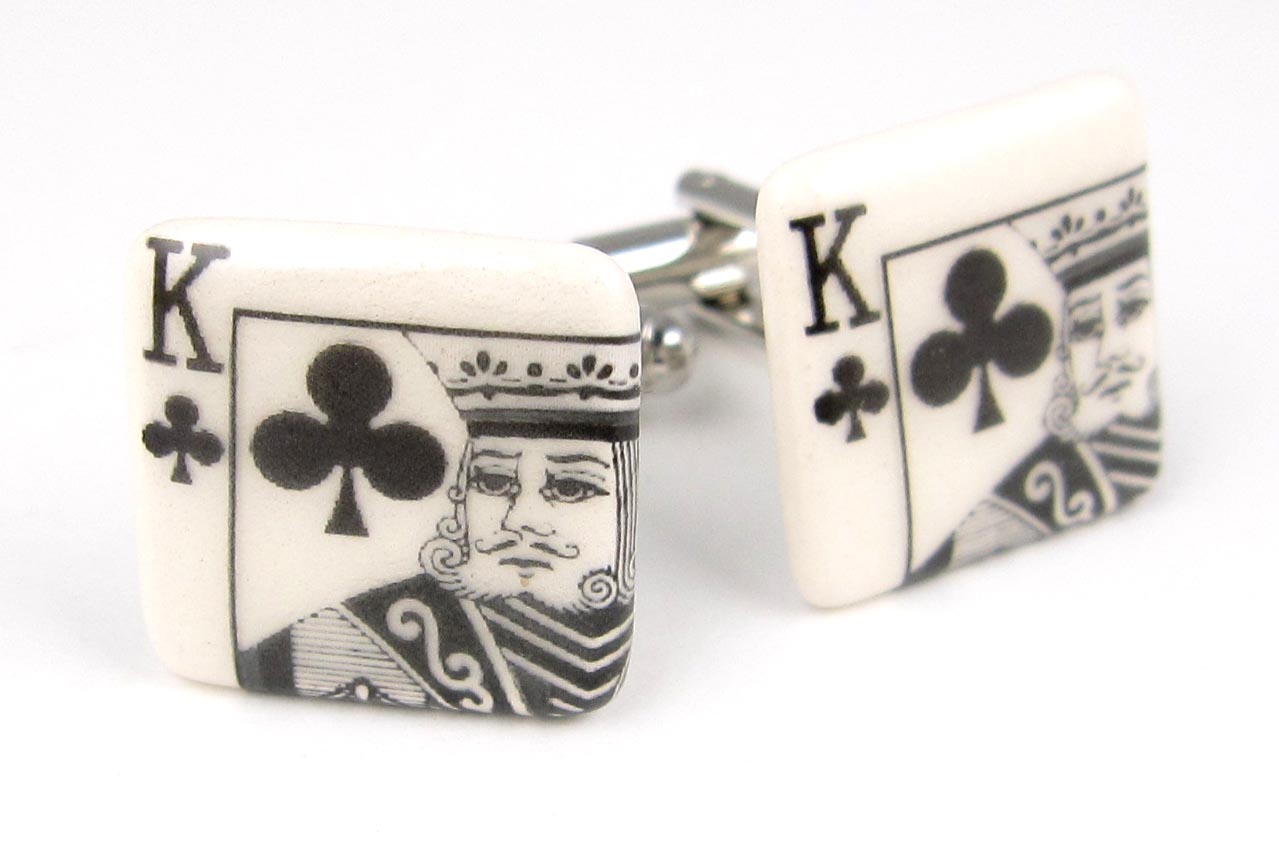 King of clubs cufflinks